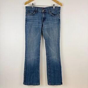 7 For All Mankind Bootcut Jeans Women Size 30 Blue Low Rise Made in USA Y2K